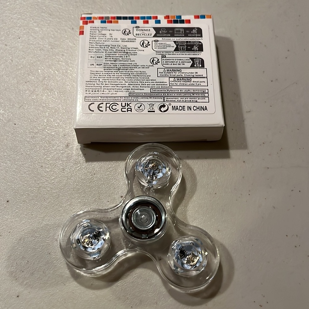 Clear LED Fidget Spinner